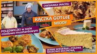 Rączka gotuje sernik wiedeński z polewą polędwiczki w sosie miodowomusztardowym szarpańce [upl. by Aredna261]