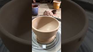 Fun with pottery pottery for beginners how to do wheel pottery pottery ceramic potteryclass [upl. by Evelina]