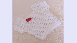 BLUSA DE VERANO PARA NIÑA TEJIDA A CROCHET PASO A PASO  TEJIDO FACIL  PUNTO FANTASIA [upl. by Hcurab91]