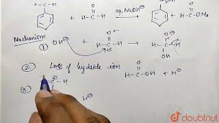 A mixture of benzaldehyde and formaldehyde on heating with aqueous NaOH solution gives  12  AL [upl. by Marrilee766]