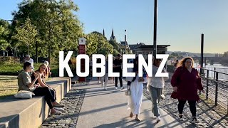 Koblenz Germany 🇩🇪  City at Rhine River 4K 60fps [upl. by Yrgoerg174]