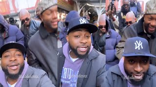 Davido Pepper Grammy Award as he Arrive New York with his Boys to Shutdown 20000 Capacity Arena [upl. by Nodarb]