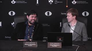 Postgame Press Conference with Hikaru Nakamura  Round 5  FIDE Candidates [upl. by Resaec]