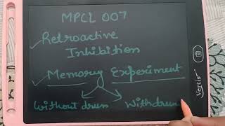 Retroactive Inhibition experiment in psychology l Memory drum experiment psychology mpcl007 memory [upl. by Eihcra]