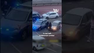 Il fait une cascade sur le capot de sa voiture devant les policiers  shorts [upl. by Enrika]