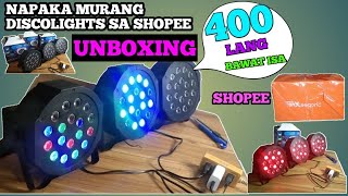 UNBOXING DISCO LIGHTS  LED MINI FLAT PAR LIGHT 400 lang sa shopee  ERMEL PH TV [upl. by Alessandra]