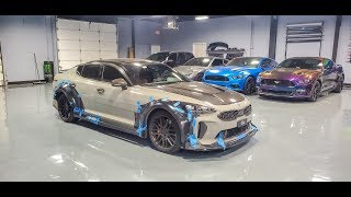 First Kia Stinger Widebody Mold TEST FITMENT [upl. by Medwin]