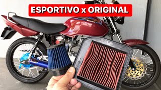 QUAL O MELHOR FILTRO PARA SUA MOTO  ESPORTIVO OU ORIGINAL   Maycon Aragão [upl. by Earized348]