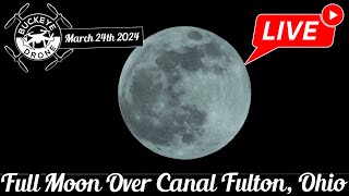 Worm Moon  Full Moon Over Canal Fulton Ohio  March 24th 2024 [upl. by Hiram]