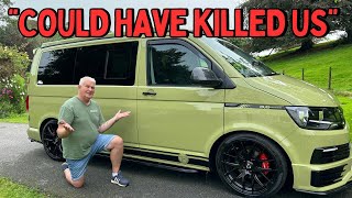 Lucky Escape from Shocking quotProfessionalquot Campervan Conversion company converted VW Transporter [upl. by Ylehsa]