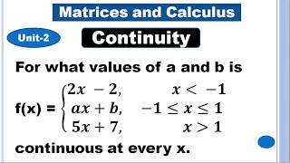 Differential Calculus  Continuity  Matrices and Calculus  Unit2  Problem in Tamil [upl. by Bissell]