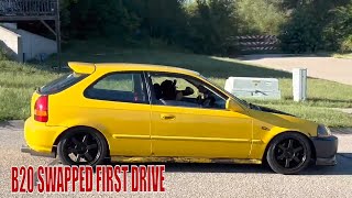 POV B20B SWAPPED CIVICs FIRST DRIVE REACTION The Final Episode [upl. by Adli]