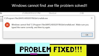 Problem Solved  Windows cannot find exe file Make sure you typed the name correctly [upl. by Anitsirk]