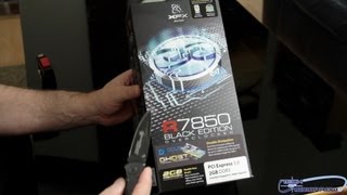 XFX DD Radeon HD 7850 2GB GDDR5 Black Edition Unboxing [upl. by Freeman]