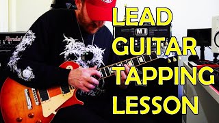 MINOR SCALE  LEAD GUITAR TAPPING LESSON  TABS [upl. by Gershom899]