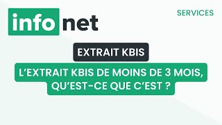 L’extrait Kbis de moins de 3 mois qu’estce que c’est  définition aide lexique explication [upl. by Ozkum]