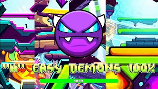 quotHquot Easy Demons 100  GeometryDash [upl. by Innattirb]