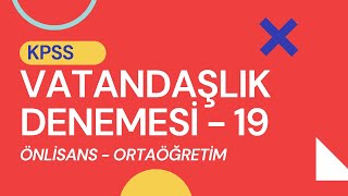 KPSS ÖNLİSANS VATANDAŞLIK DENEMESİ 19 Güncel Bilgilerle Birlikte kpss2022 kpssönlisans [upl. by Florinda]