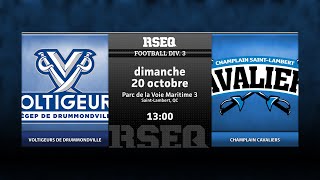 RSEQ D3 Football 🏈 Drummondville  ChStLambert 20241020 [upl. by Asoj]