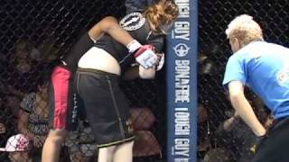 Women Cage Fighting Allanna Jones vs Carol quotCLoquot Wiers CageCombatMMA com [upl. by Reifinnej]