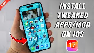 Install Tweaked Apps on iOS 17  No RevokeJailbreak [upl. by Naimaj803]