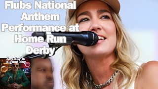 Ingrid Andress National Anthem Mishap at 2024 Home Run Derby [upl. by Etheline582]