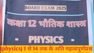 कक्षा 12वी भौतिक शास्त्र अति महत्वपूर्ण प्रश्न \\ class 12th physic important question ❓❓ [upl. by Per]