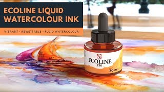 Using Ecoline Liquid Watercolour Inks [upl. by Hardman]