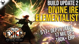 17MIL DPS RAILGUN BUILD Divine Ire Elementalist Build  Update 2  PoE 323 Affliction [upl. by Brannon]