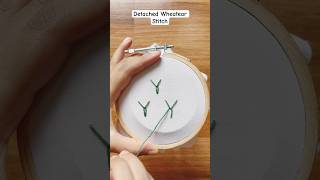 Detached Wheatear Stitch diy embroidery embroiderydesign embroiderytutorial embroiderystitches [upl. by Freyah]