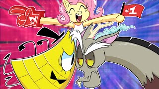 Fluttershy REACTS to BILL CYPHER VS DISCORD DEATH BATTLE  He lost 😭 [upl. by Eillak]