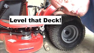 Simplicity Mower Deck Leveling [upl. by Towny]