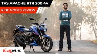 2021 TVS Apache RTR 200 4V BS6 Riding Modes Review  Better Than Bajaj Pulsar NS200  BikeWale [upl. by Alleusnoc]