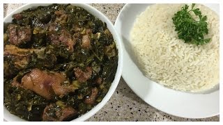 Collard Greens Liberian Style  Thanksgiving  IBeeTheChef [upl. by Haven]