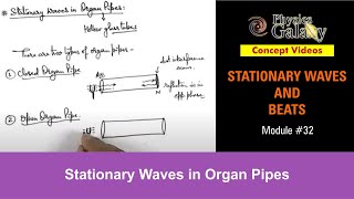 Class 11 Physics  Stationary Waves And Beats  32 Stationary Waves in Organ Pipes  For JEE amp NEET [upl. by Lundgren866]