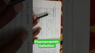 pharmacopoeia definition short trick [upl. by Ahsemot]