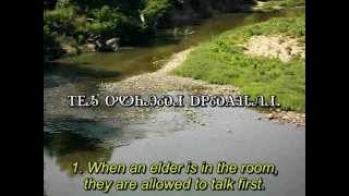 Cherokee Language  Cherokee Behaviors Subtitled in Cherokee and English [upl. by Ainotna495]