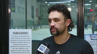 Dan Amesbury full interview at Fort Wayne Komets practice on 12424 [upl. by Ykcim710]