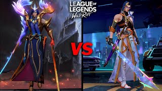 Yone Prestige Heartsteel VS Nightbringer Skin Comparison Wildrift [upl. by Oilenroc457]