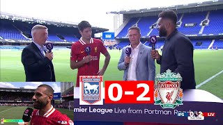 Liverpool starts run with 2 nil win against Ipswich Postmatch interview pundit analysis [upl. by Atteselrahc668]