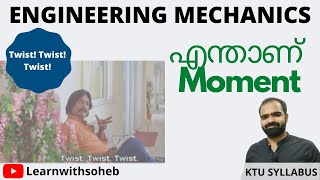 Method Of Moments Varignons theorem of moments Engineering Mechanics KTU Syllabus [upl. by Niret]