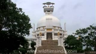 Shanti Stupa Dhauligiri Buddhist Site in Orissa [upl. by Dnumde]