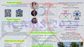 International Conference on Advances in Mathematical Science ICAMS2024 March 1920 2024 [upl. by Otreblanauj321]