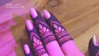 EASY BOLD HENNA DESIGN FOR FINGERS by Henna CKG [upl. by Arahs391]