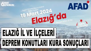 Elazığ İl ve İlçeleri Deprem Konutları Kura Çekimi Sonuçları  AFAD Hak Sahipleri Kura Çekimi 2 [upl. by Yreffoeg365]