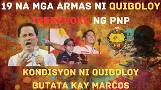 MGA ARMAS NI QUIBOLOY TARGET NG PNP NA TANGGALAN NG LISENSIYA [upl. by Saeger964]