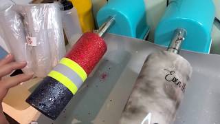 Adding CrystaLac Bright Tone layers to your Tumblers in Progress Epoxy Free How to use CrystaLac [upl. by Sinnaoi932]