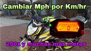 Como cambiar de mph a kph millas a kmhr el TABLERO de la 250z Y OTRAS MOTOS [upl. by Volnak161]