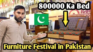 Bed Price in Furniture Festival Pakistani Prices of Furniture  Hariramvlogs [upl. by Norga]