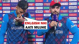 Rashid Khan Heart Winning Gesture for Mujeeb Ur Rahman during POTM Award after Match [upl. by Imoyn]